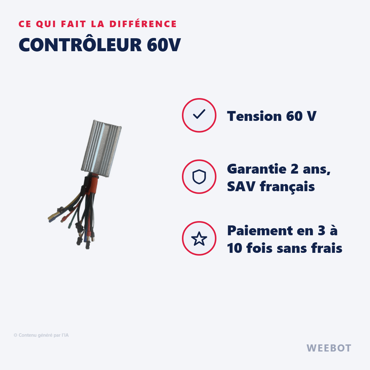 Contrôleur 60V pour Trottinette Électrique Dualtron Victor, Victor luxury et Victor Luxury+ 2024 - Minimotors - Weebot