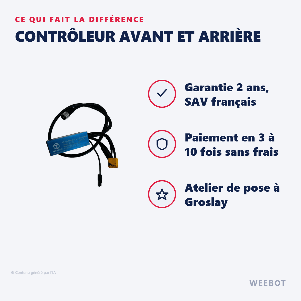 Contrôleur Avant et Arrière pour Trottinette Electrique Teverun Fighter 11 , 11 Plus Modèle 2024 - Weebot