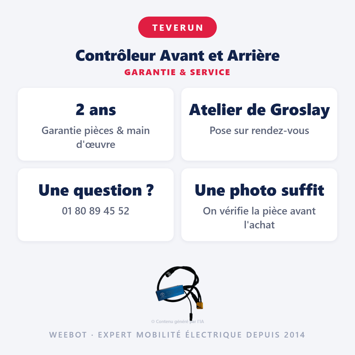 Contrôleur Avant et Arrière pour Trottinette Electrique Teverun Fighter Suprème Ultra Modèle 2024 - Weebot