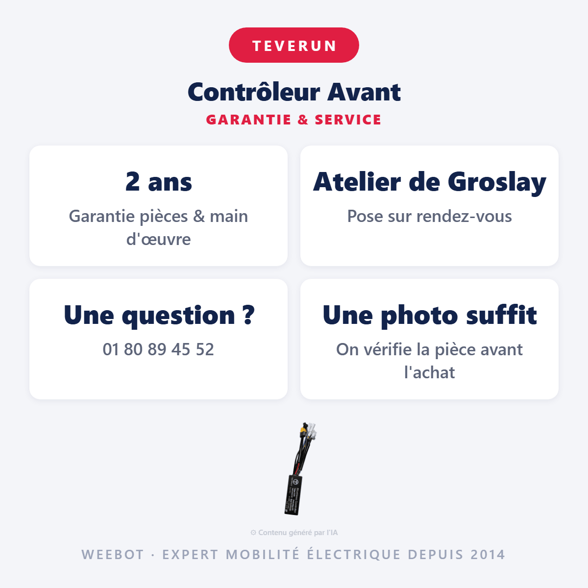 Contrôleur Avant pour Trottinette Électrique Teverun Blade Ultra - Weebot