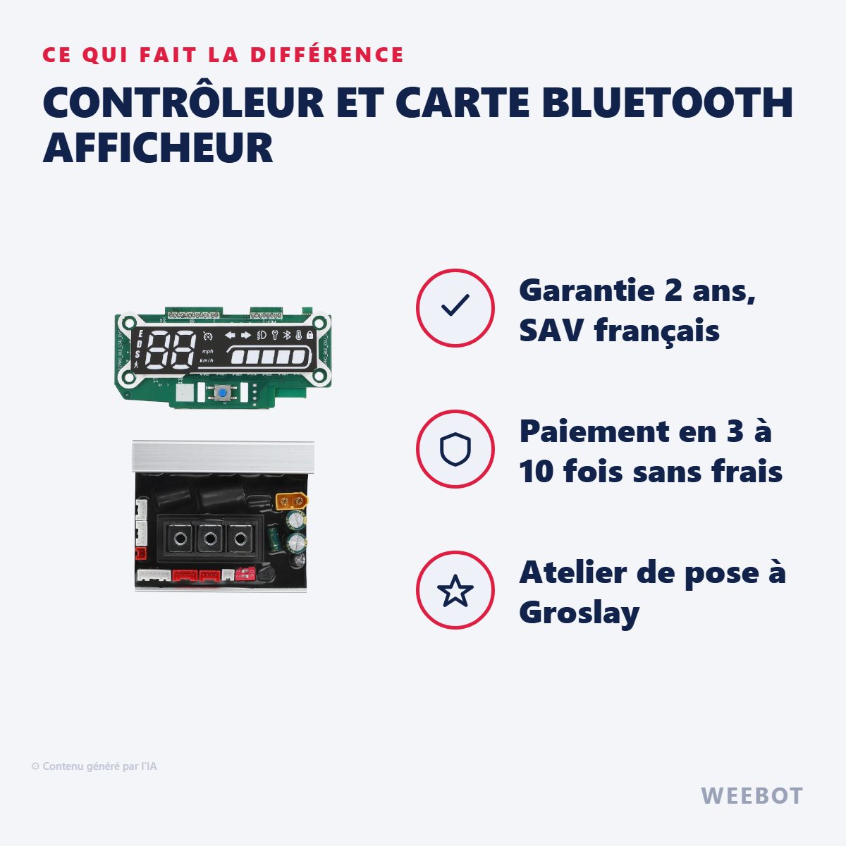 Contrôleur et Carte Bluetooth Afficheur : les points forts