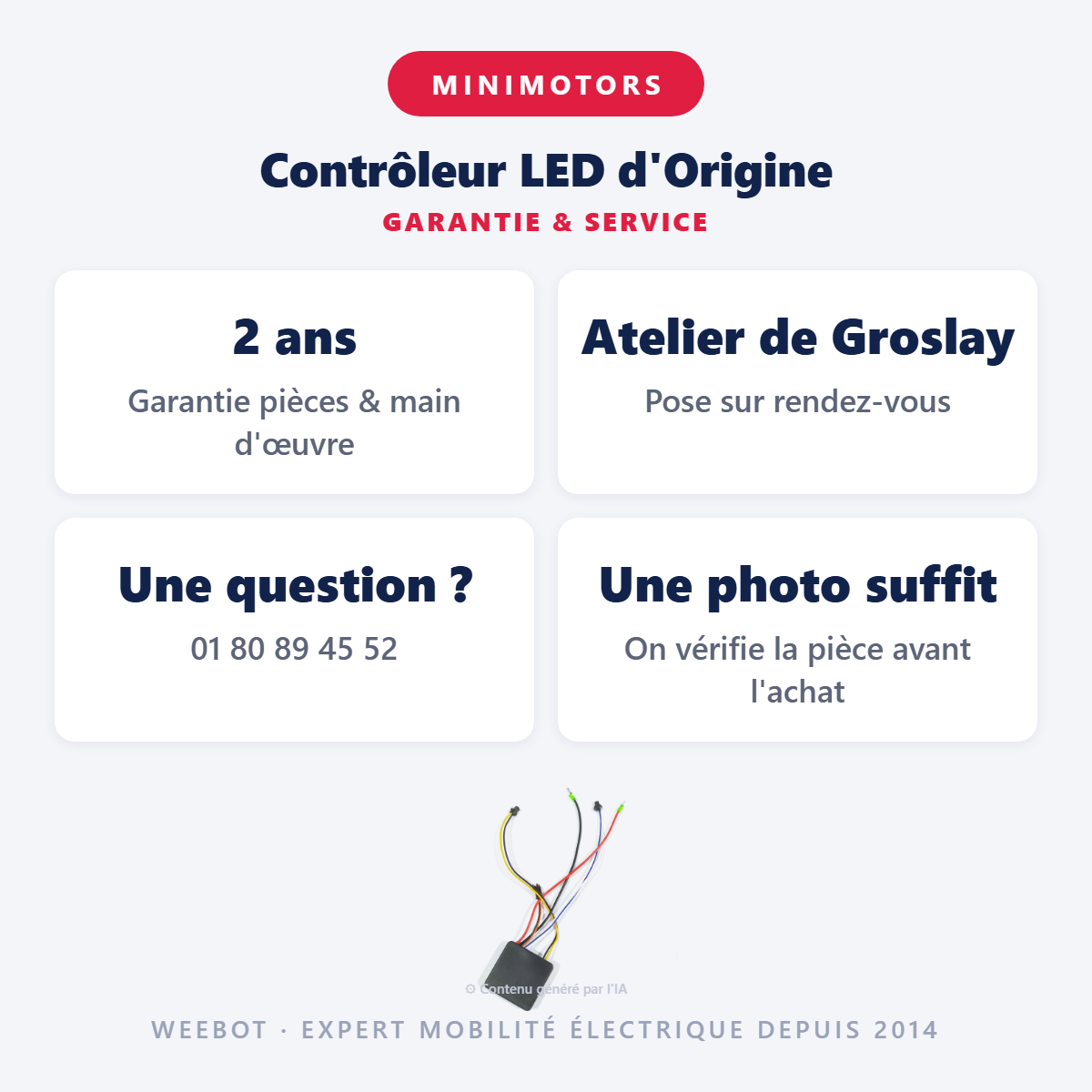 Contrôleur LED d'Origine : garantie 2 ans et service après-vente