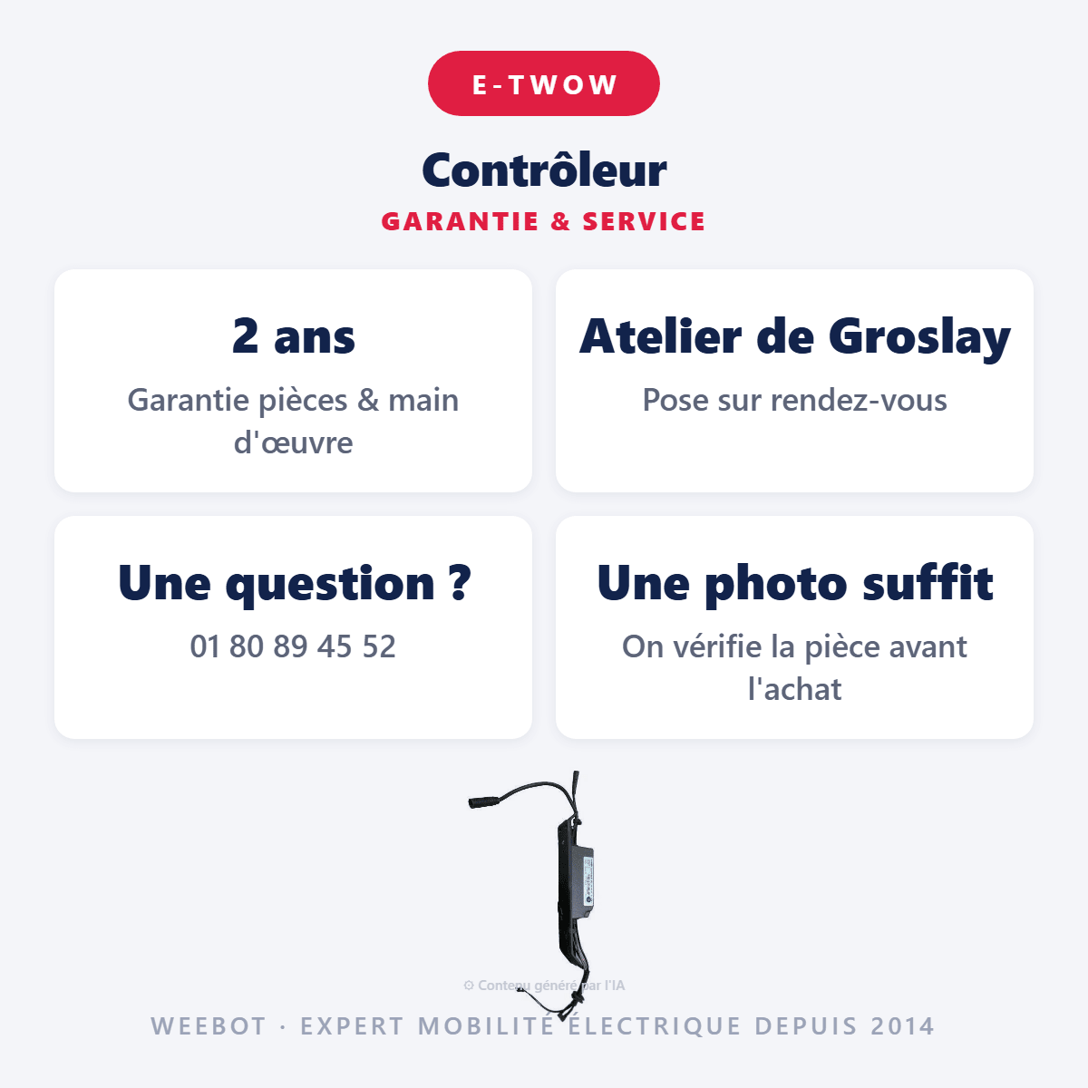 Contrôleur (Sans Dissipateur Thermique) pour Trottinette Electrique E-Twow Booster V 36V - Weebot