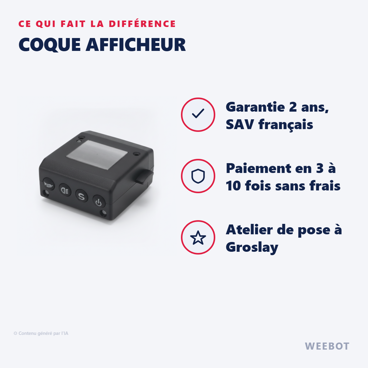 Coque Afficheur : les points forts