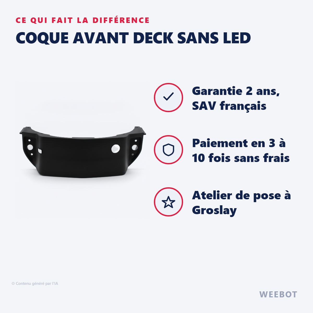 Coque Avant Deck Sans LED : les points forts