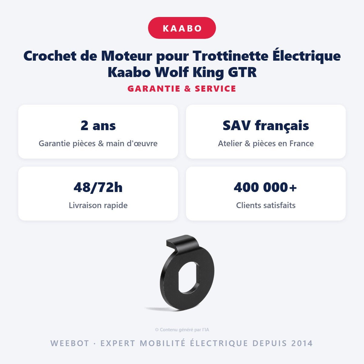 Crochet de Moteur pour Trottinette Électrique Kaabo Wolf King GTR - Weebot