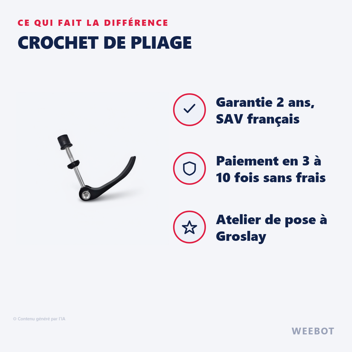 Crochet De Pliage : les points forts