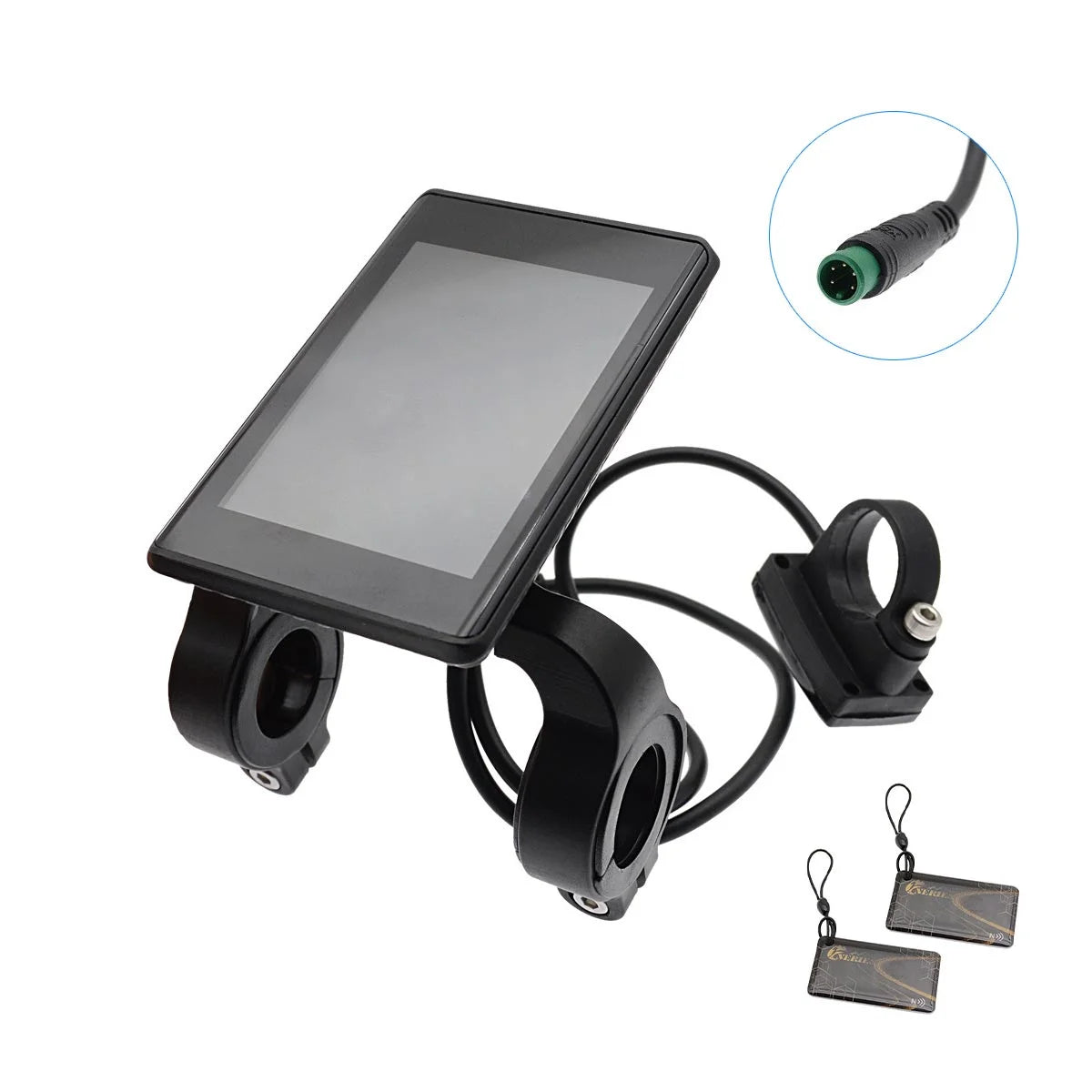Afficheur LCD couleur pour trottinette électrique avec lecteur NFC, cartes de démarrage et connecteur étanche 5 broches