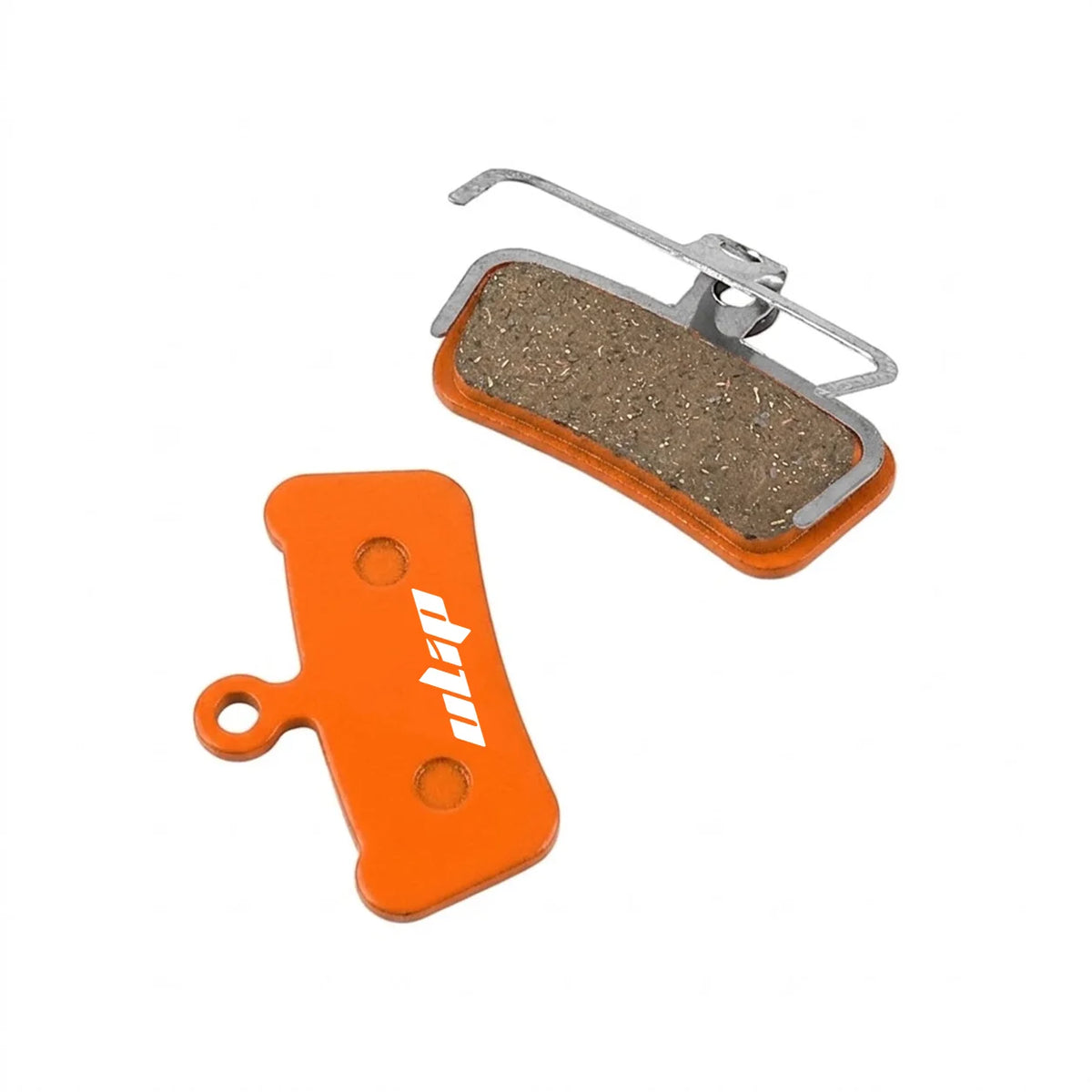 Plaquettes de frein semi-métalliques orange avec ressort métallique de maintien