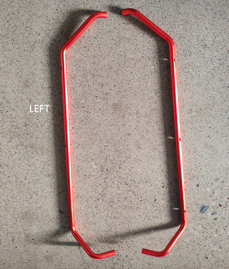 Tube de châssis gauche rouge bordeaux pour trottinette électrique Dualtron Sonic Alien