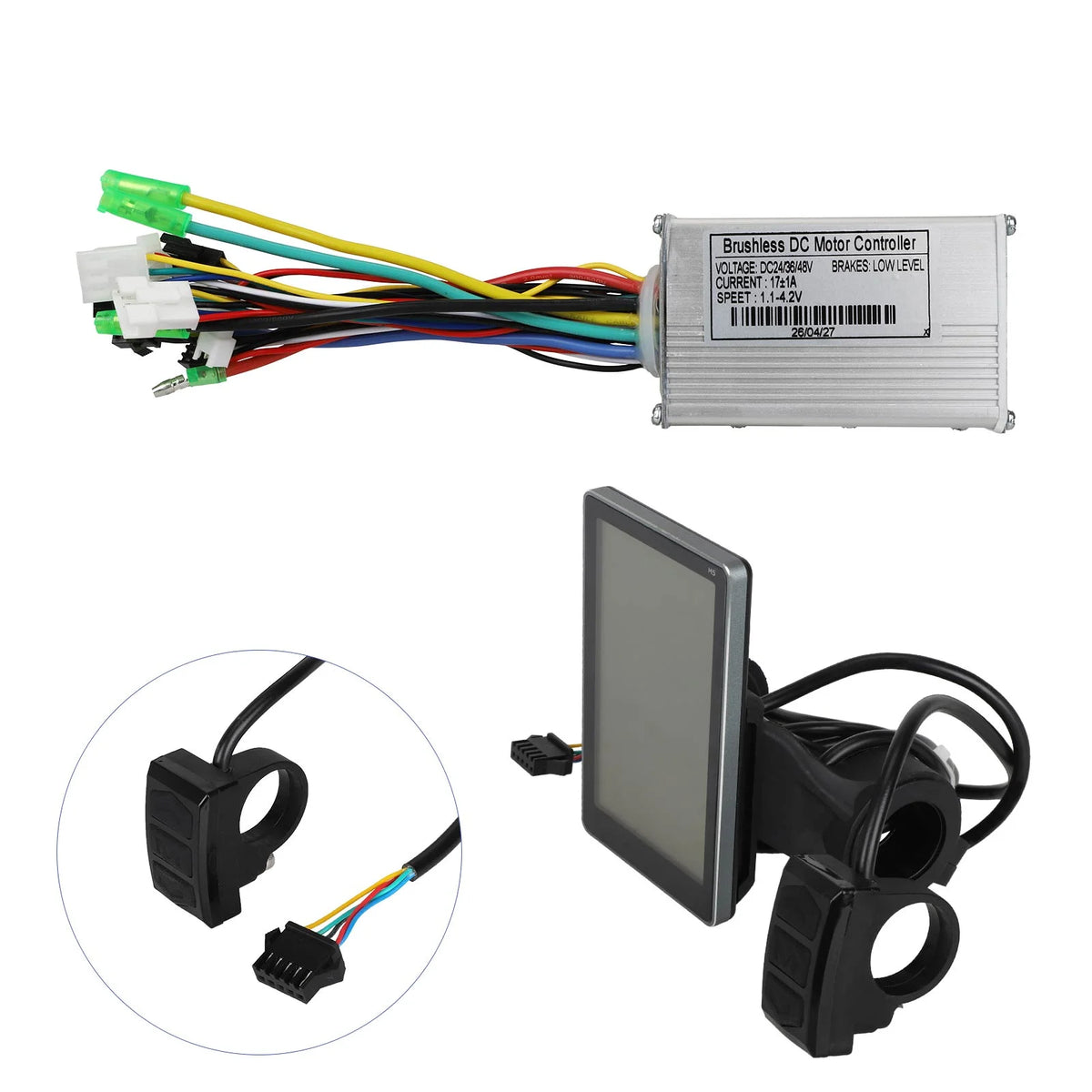 Boîtier contrôleur en aluminium et écran LCD M5 avec son commodo de commande