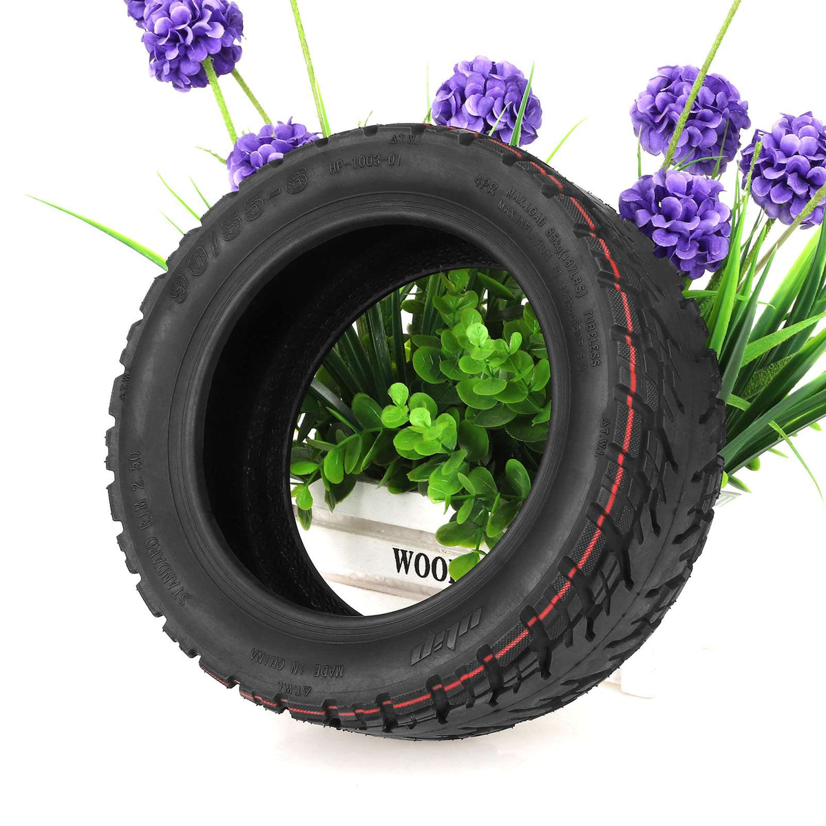 Pneu Tubeless Tout-Terrain 10 Pouces (90/55-6) Auto-Réparant avec Gel Anti-Crevaison, vue 4