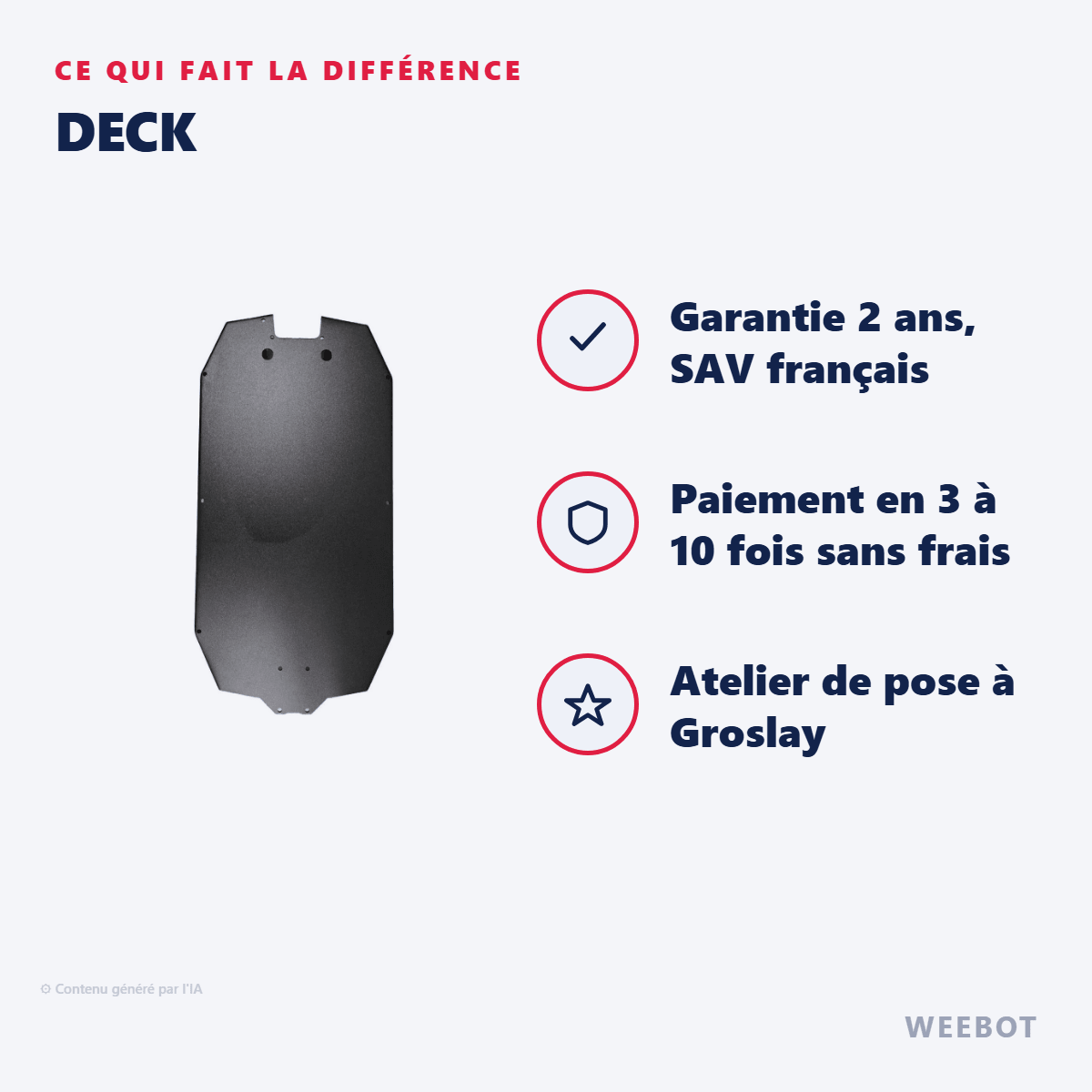 Deck pour Trottinette Electrique Dualtron X - Weebot