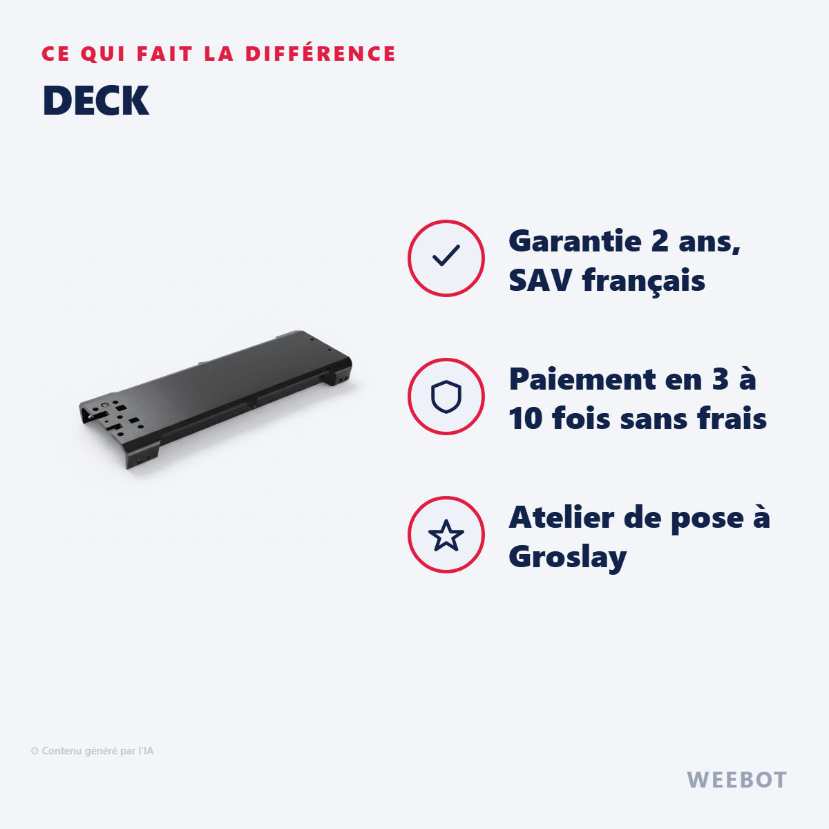 Deck pour Trottinette Electrique Weebot Anoki X - Weebot