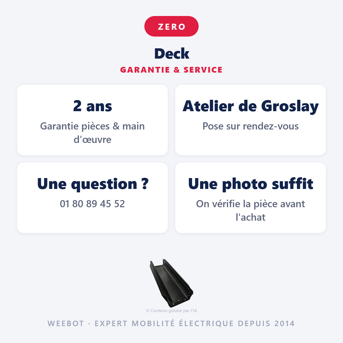 Deck pour Trottinette Électrique Z8X - Weebot