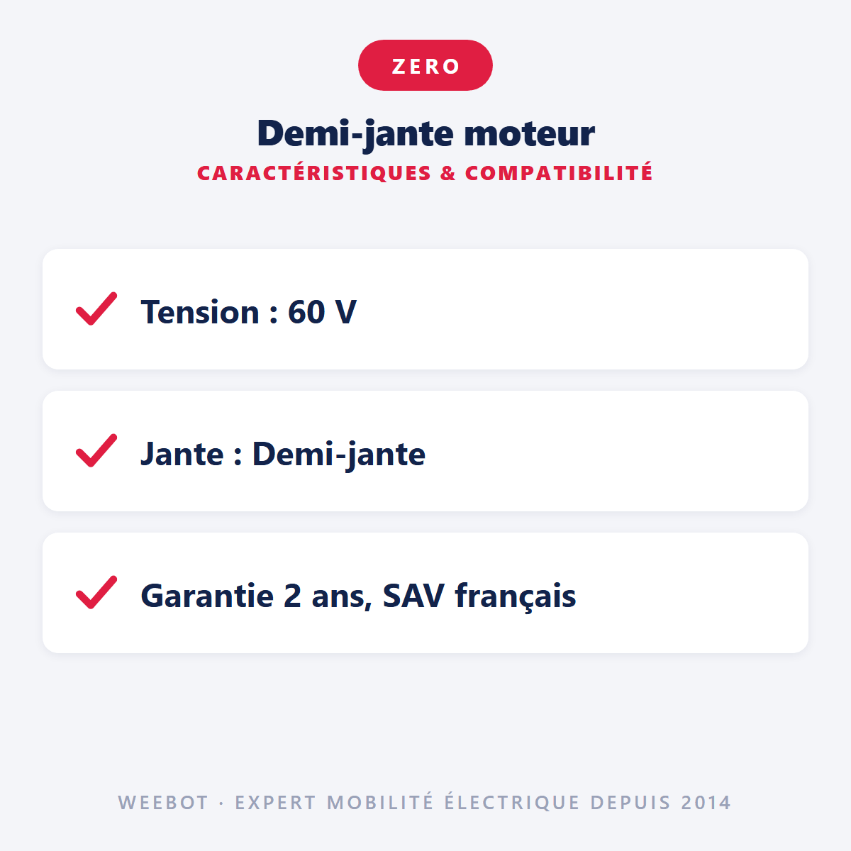 Demi-jante moteur pour Trottinette Électrique Z10X 60V - Weebot