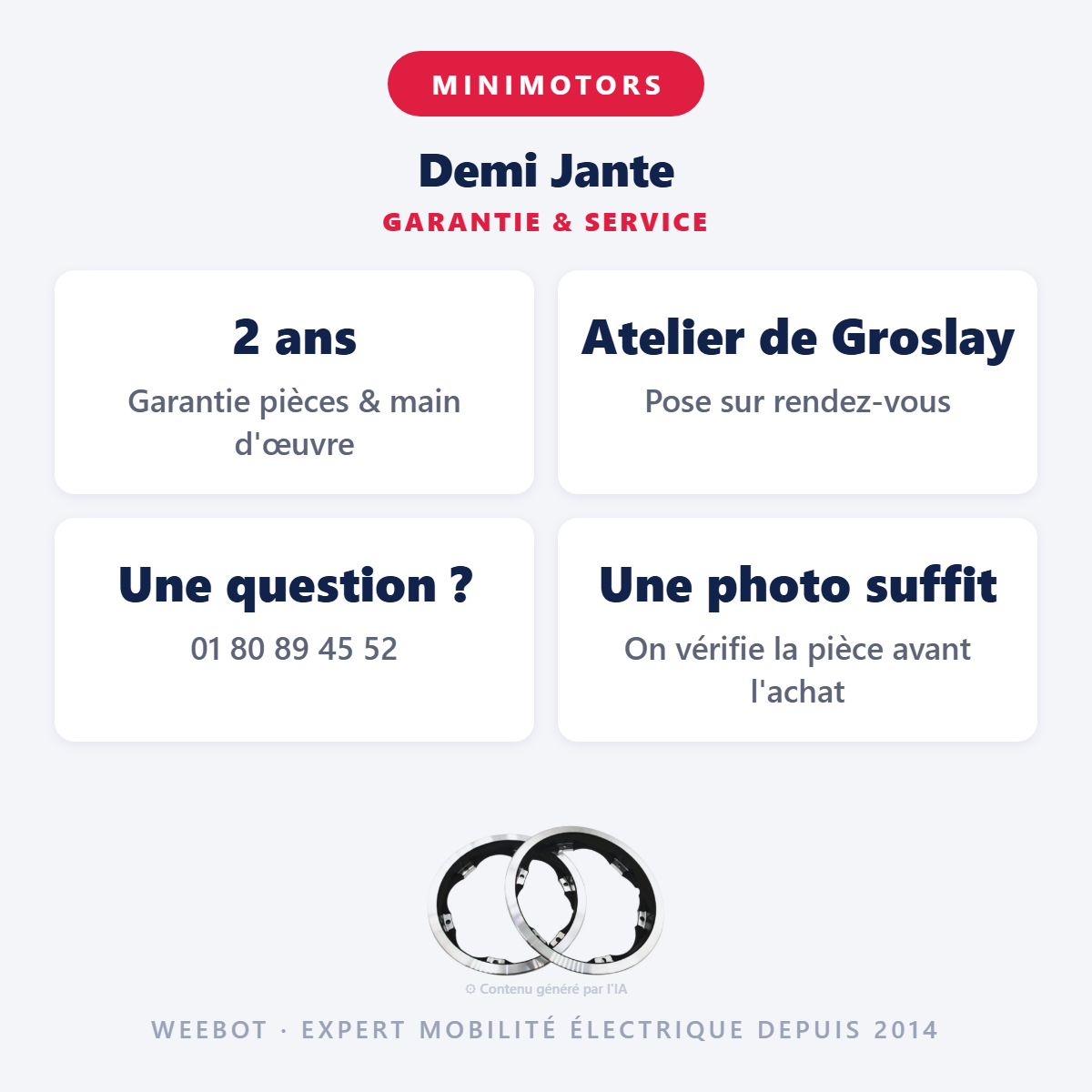 Demi Jante : garantie 2 ans et service après-vente