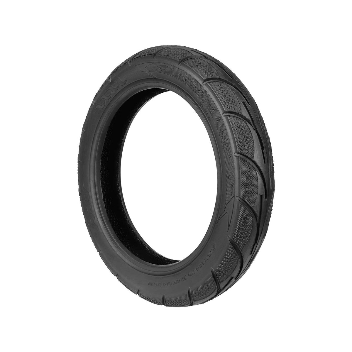 Pneu route noir 14 pouces pour trottinette électrique vu de trois quarts