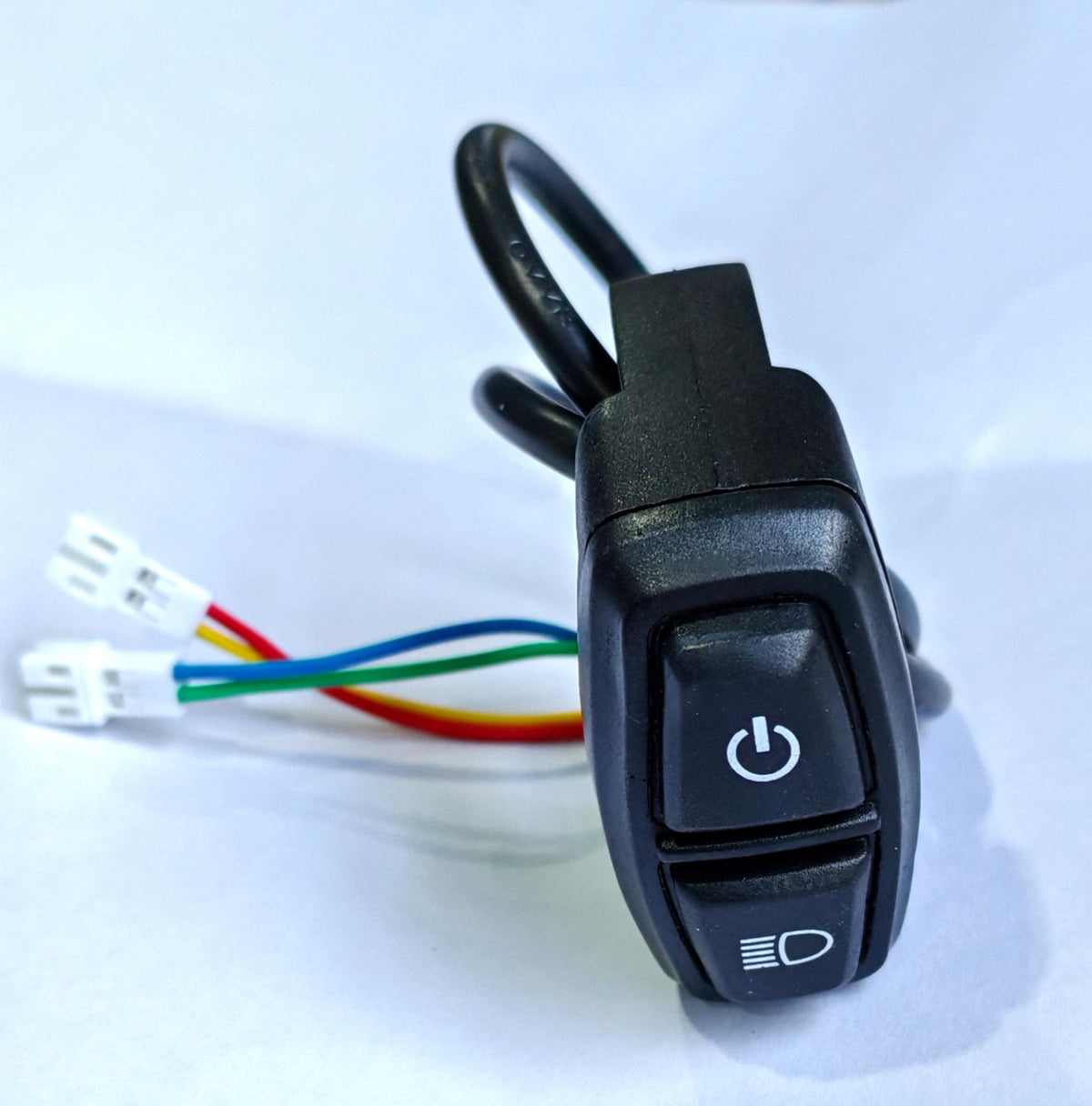 Bouton d'allumage et de phare noir avec câbles et connecteurs pour Dualtron Popular
