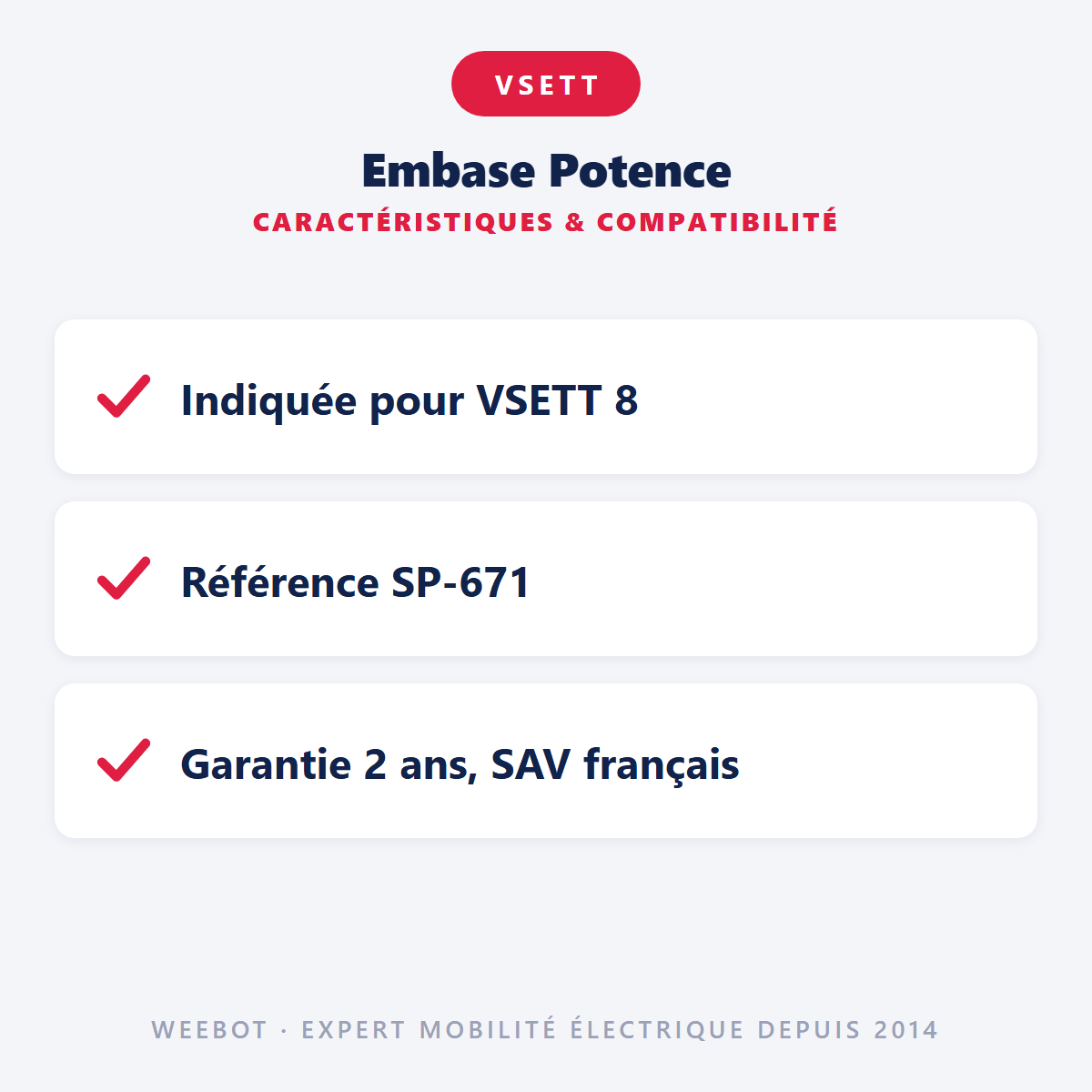 Embase Potence Pour Trottinette Électrique Vsett 8 Z8 Pro - Weebot