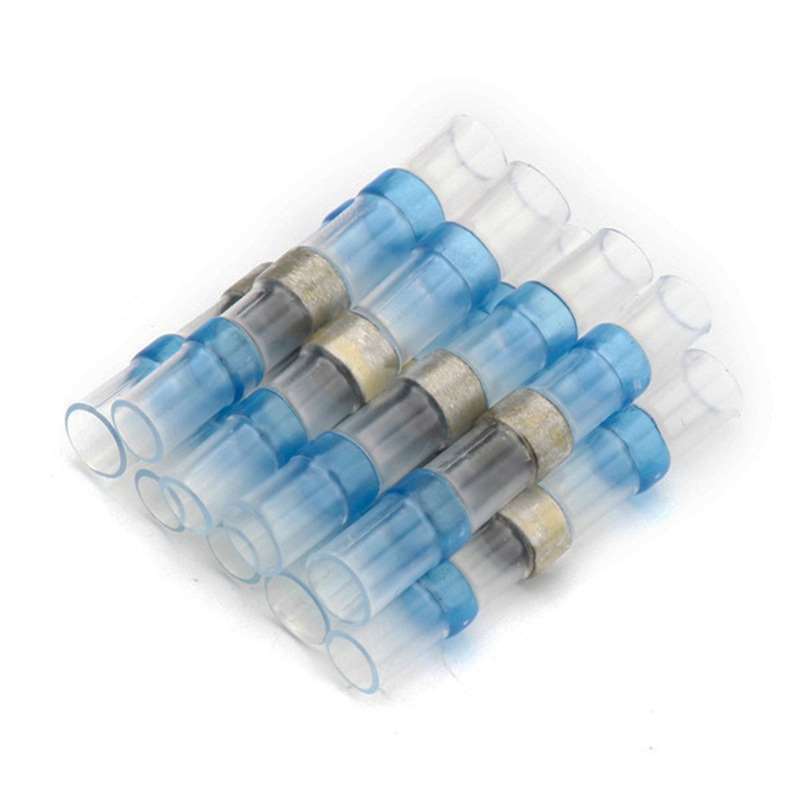 Connecteurs de câbles thermorétractables étanches bleus avec bague de soudure