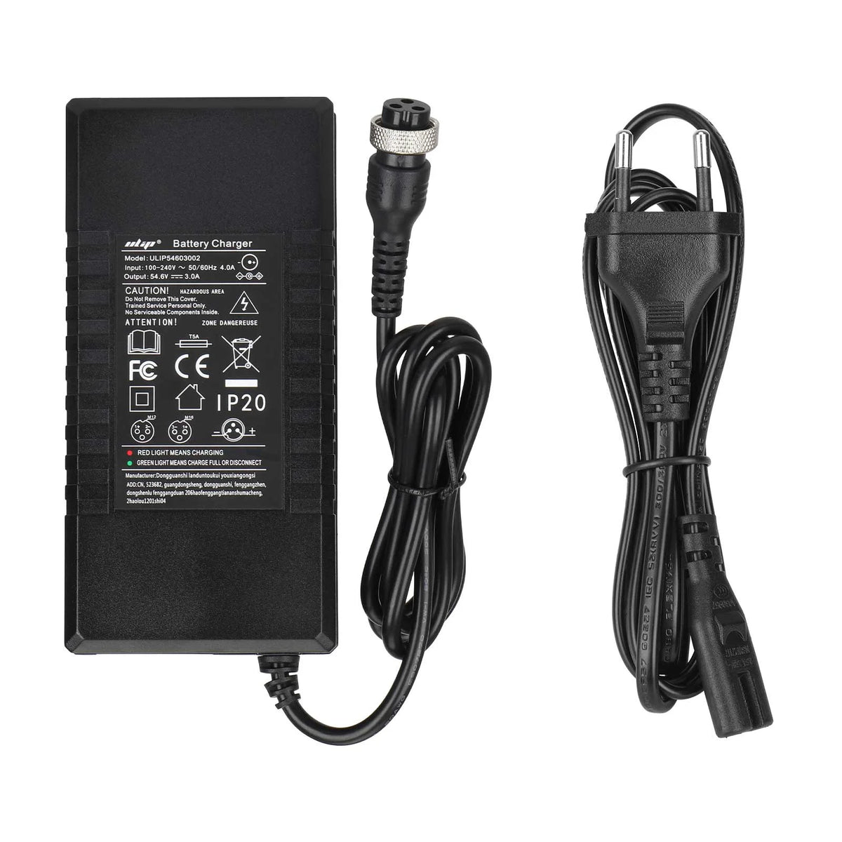 Chargeur 54,6V 3A Prise GX16 3 Broches, vue 4