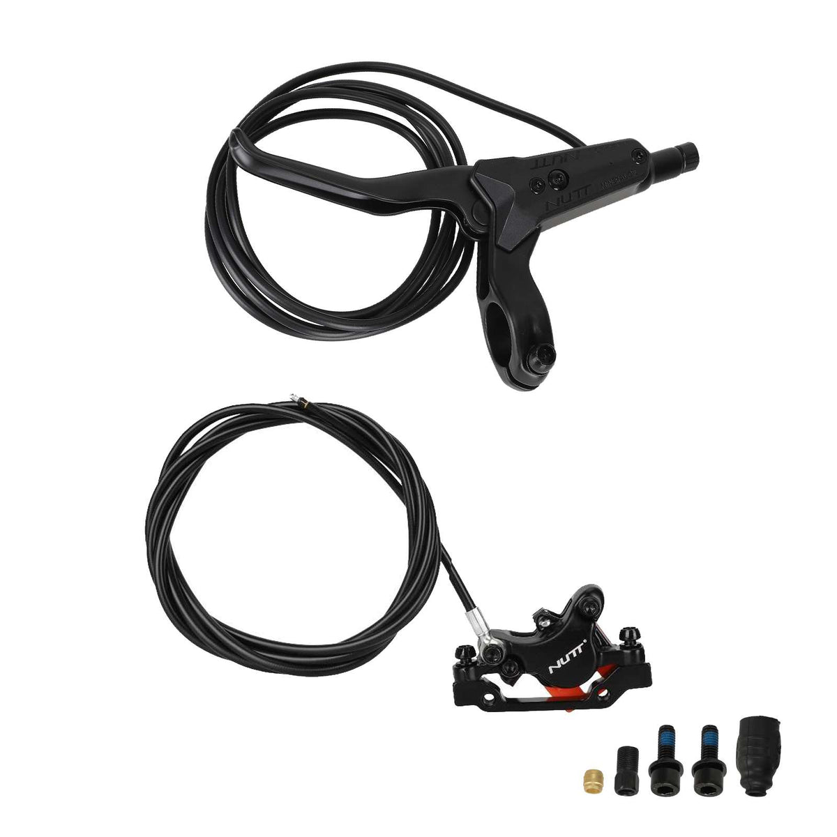 Kit de frein hydraulique gauche NUTT noir avec levier, câble et étrier