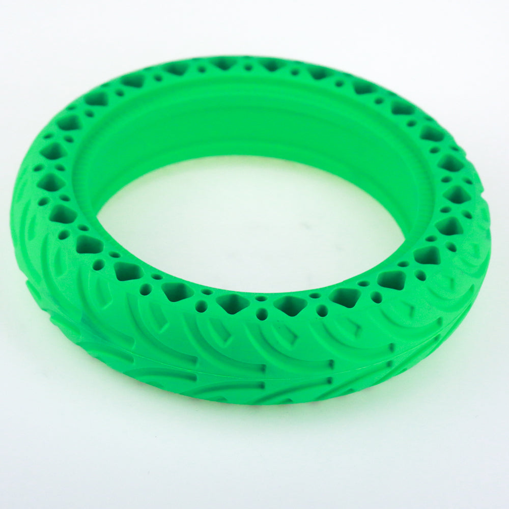 Pneu Plein Alvéolé 8,5 Pouces (8,5x2) Couleur Noir, Rouge, Bleu, Jaune et Vert Vert