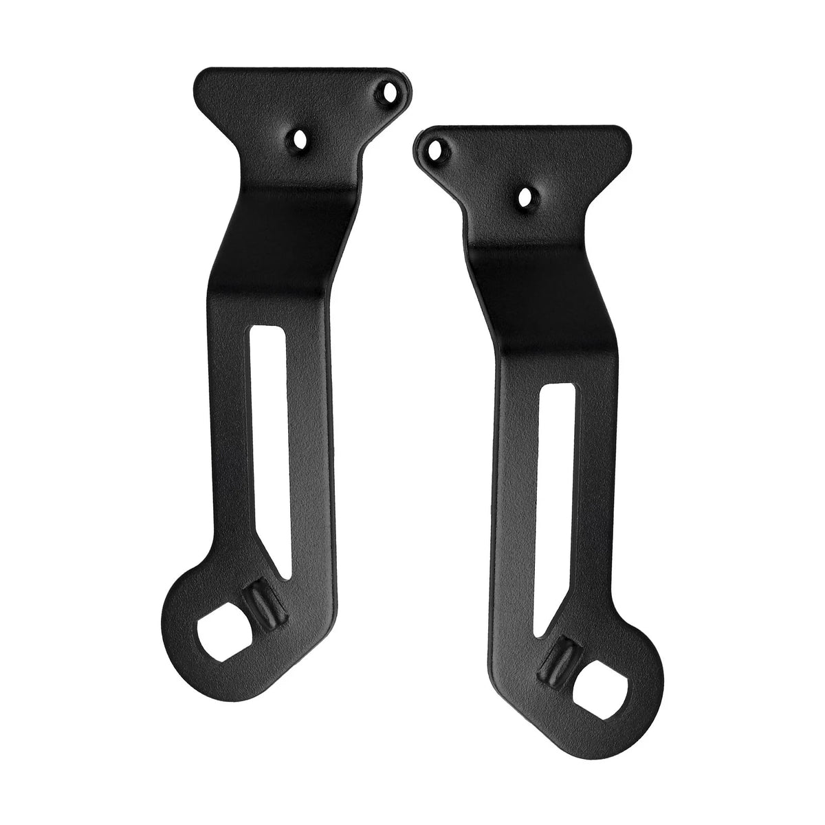 Deux supports métalliques noirs de garde-boue pour trottinette électrique