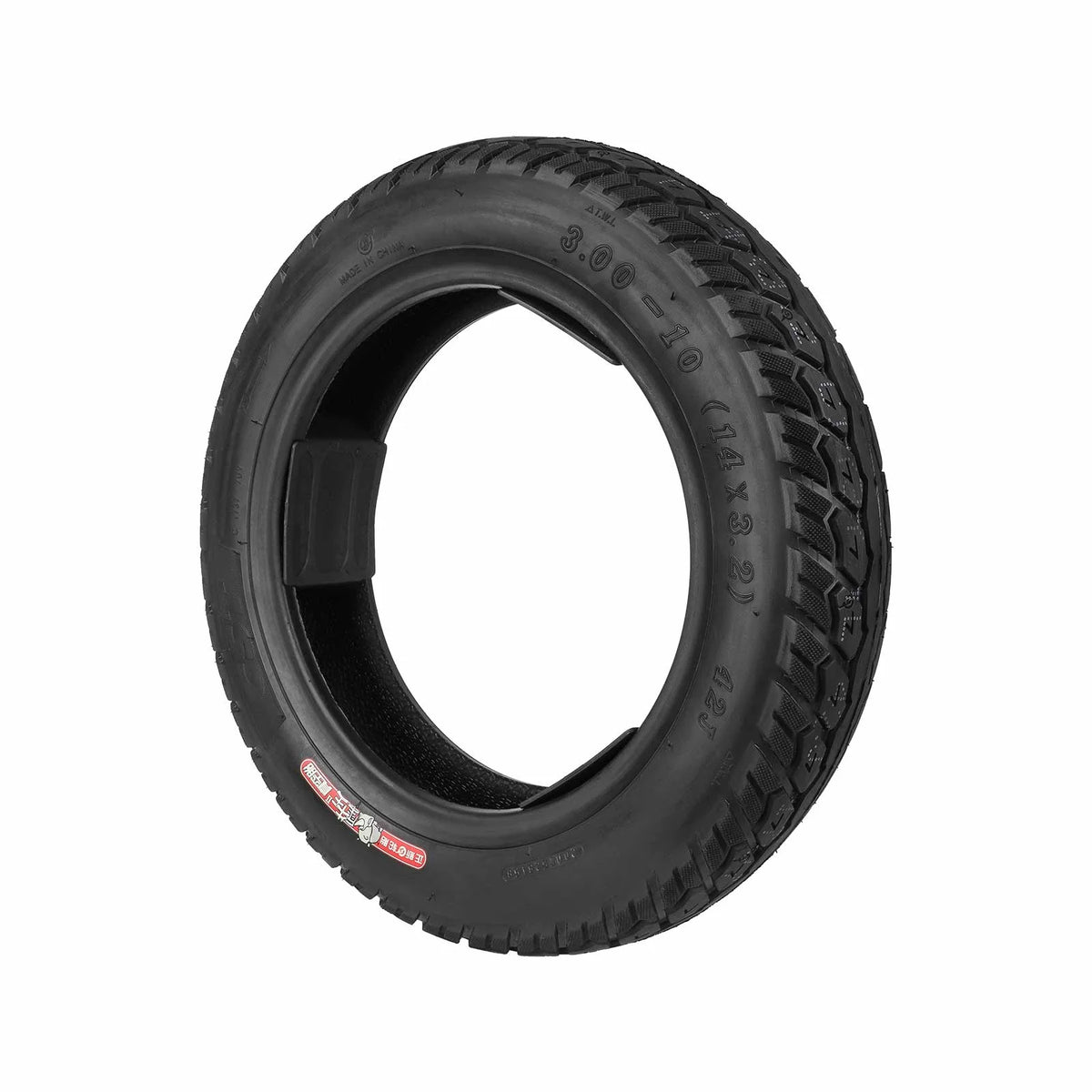 Pneu tubeless CST 14 pouces (14x3,2) noir vu de trois quarts