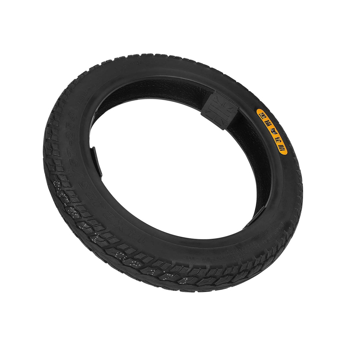 Pneu tubeless Blackcat 14 pouces (14x2,125) noir vu en perspective