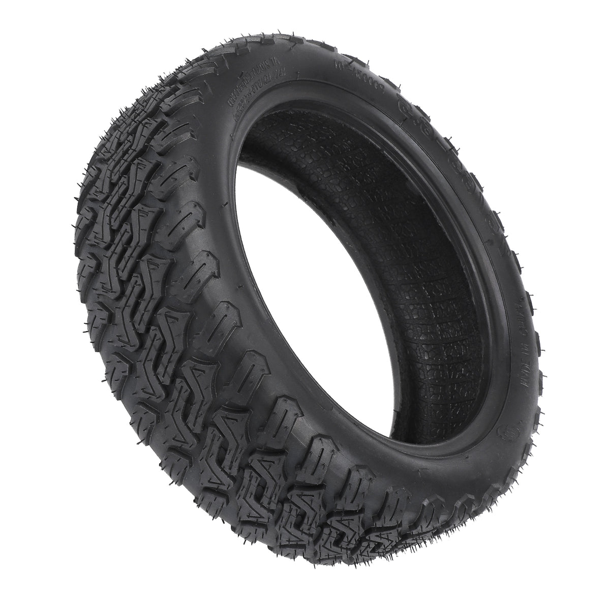 Pneu tubeless tout-terrain Wanda 10 pouces noir pour trottinette électrique vu en trois-quarts