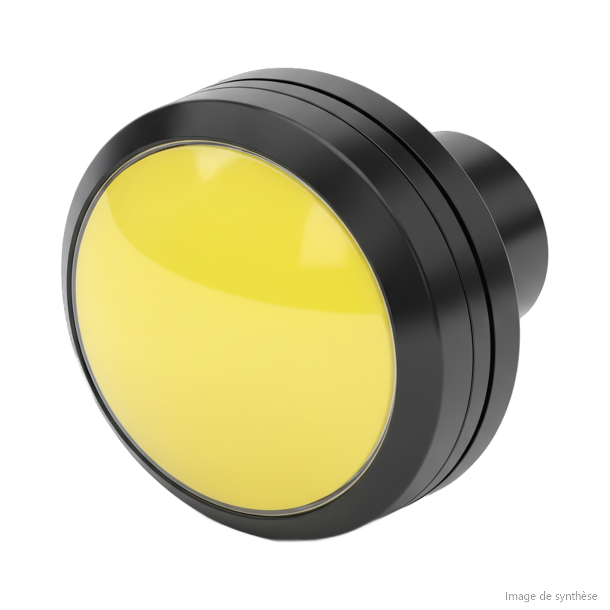Illustration d'un feu LED jaune rond pour trottinette électrique Dualtron Storm