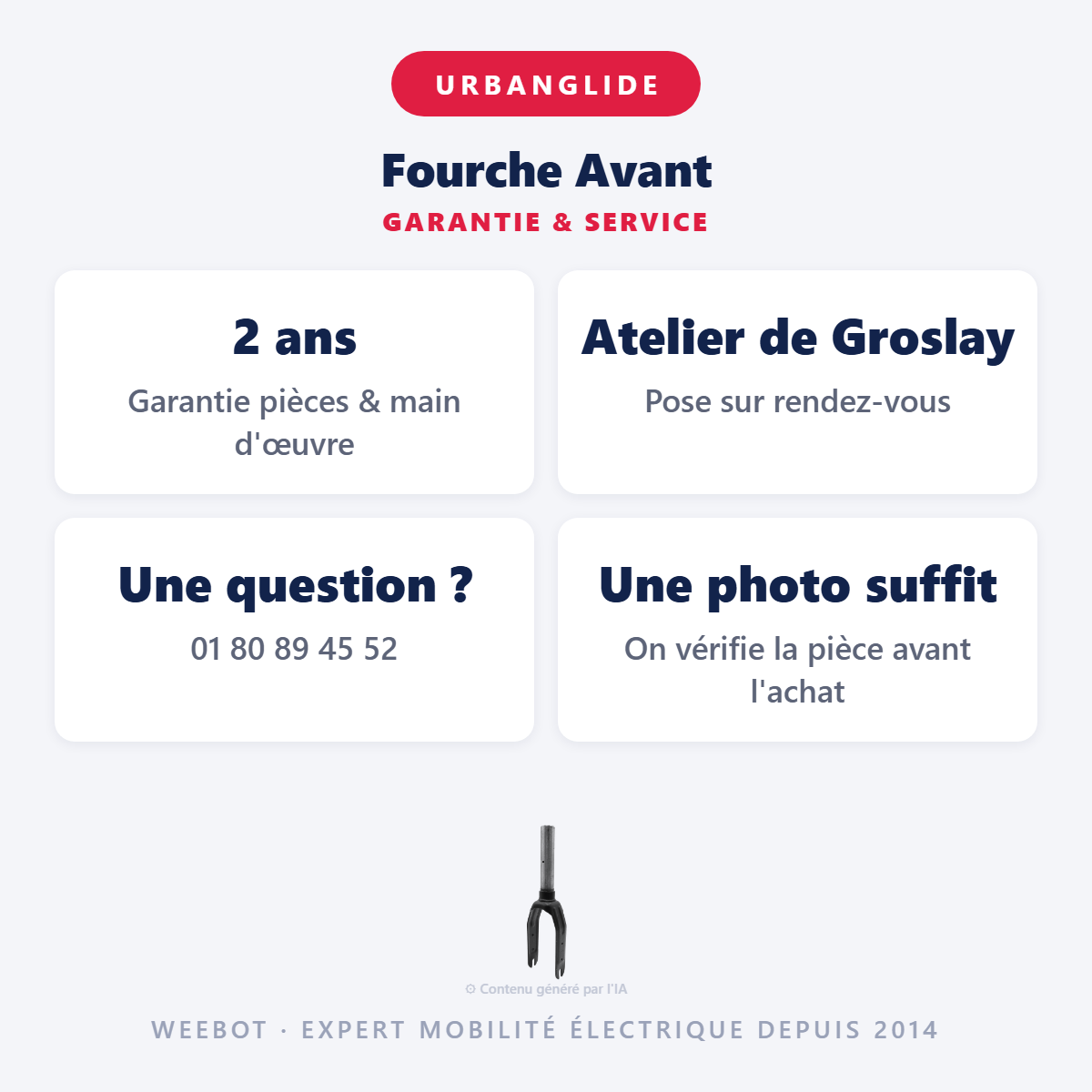 Fourche Avant : garantie 2 ans et service après-vente