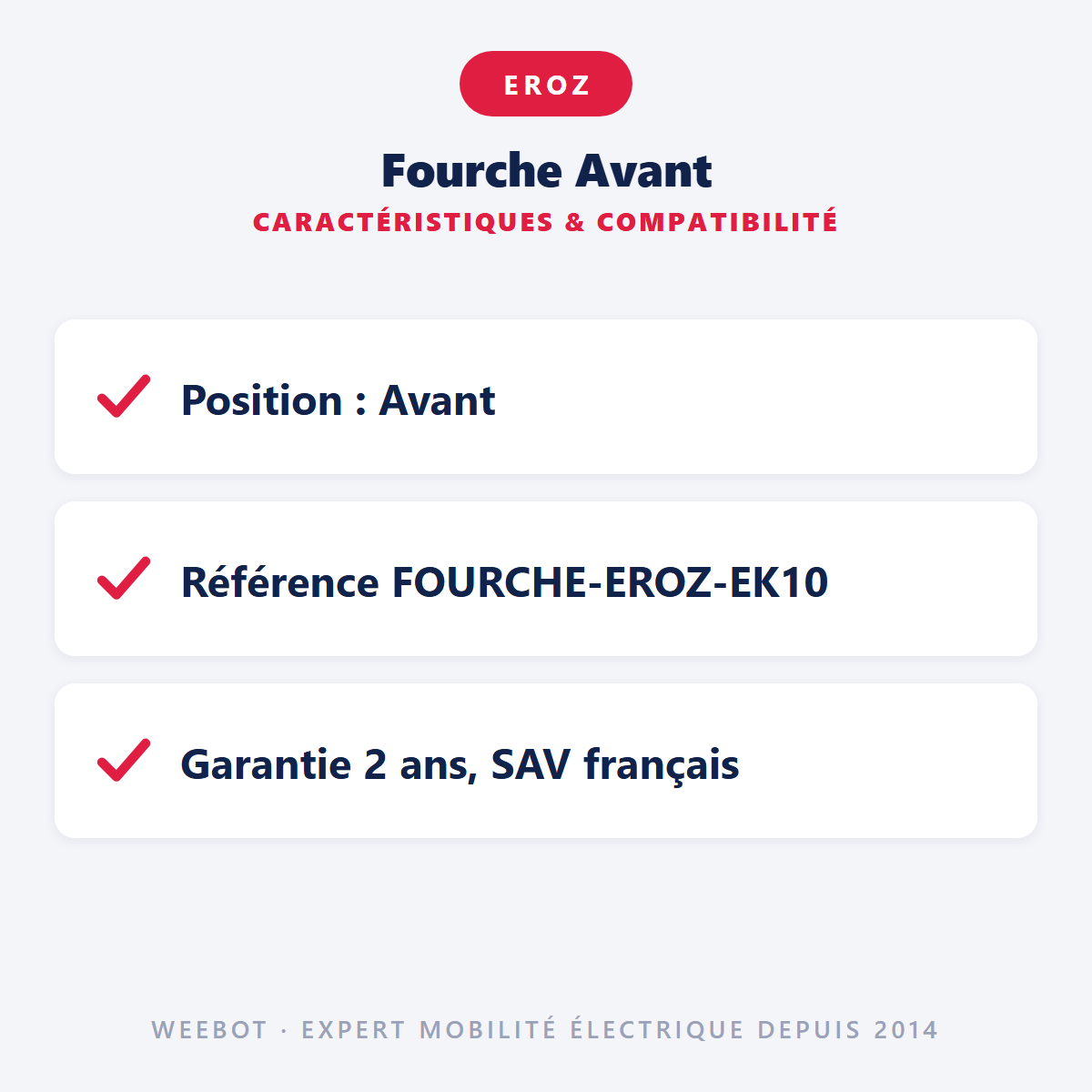 Fourche Avant : caractéristiques et compatibilité