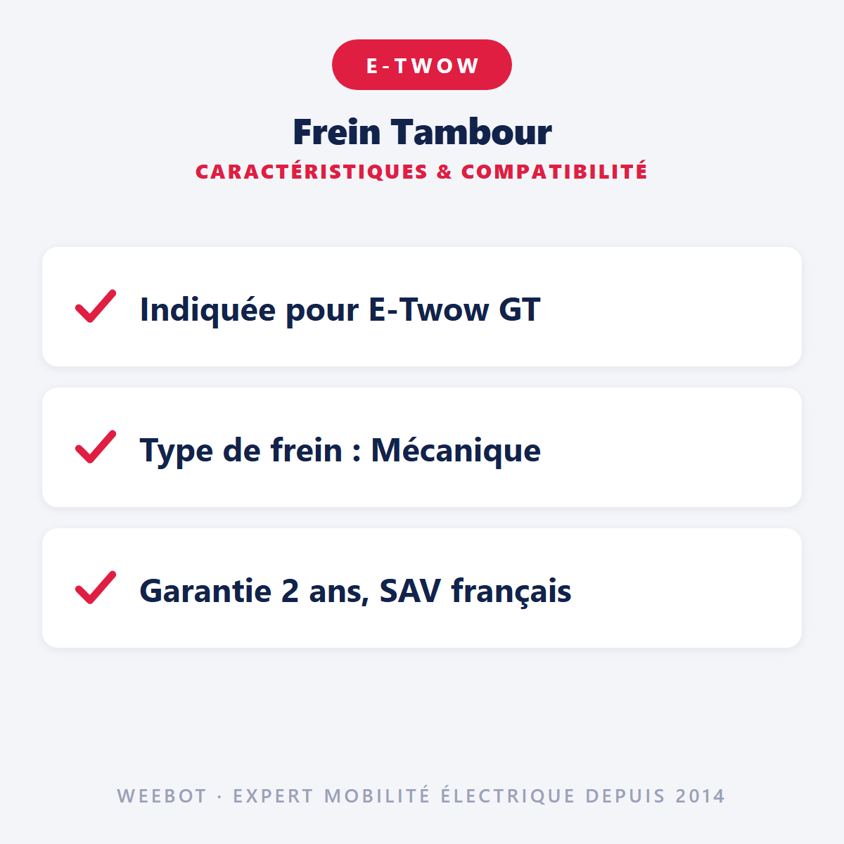 Frein Tambour : caractéristiques et compatibilité
