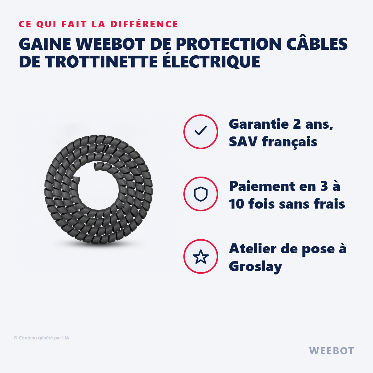 Gaine Weebot de Protection Câbles de Trottinette Électrique : les points forts