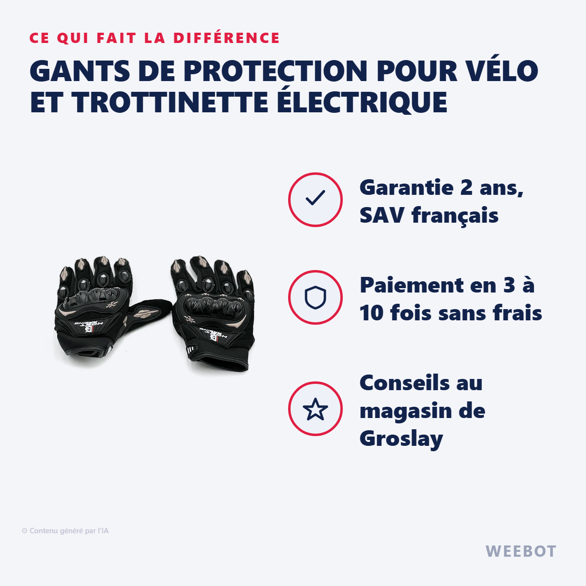 Gants de Protection Pour Vélo et Trottinette Électrique : les points forts