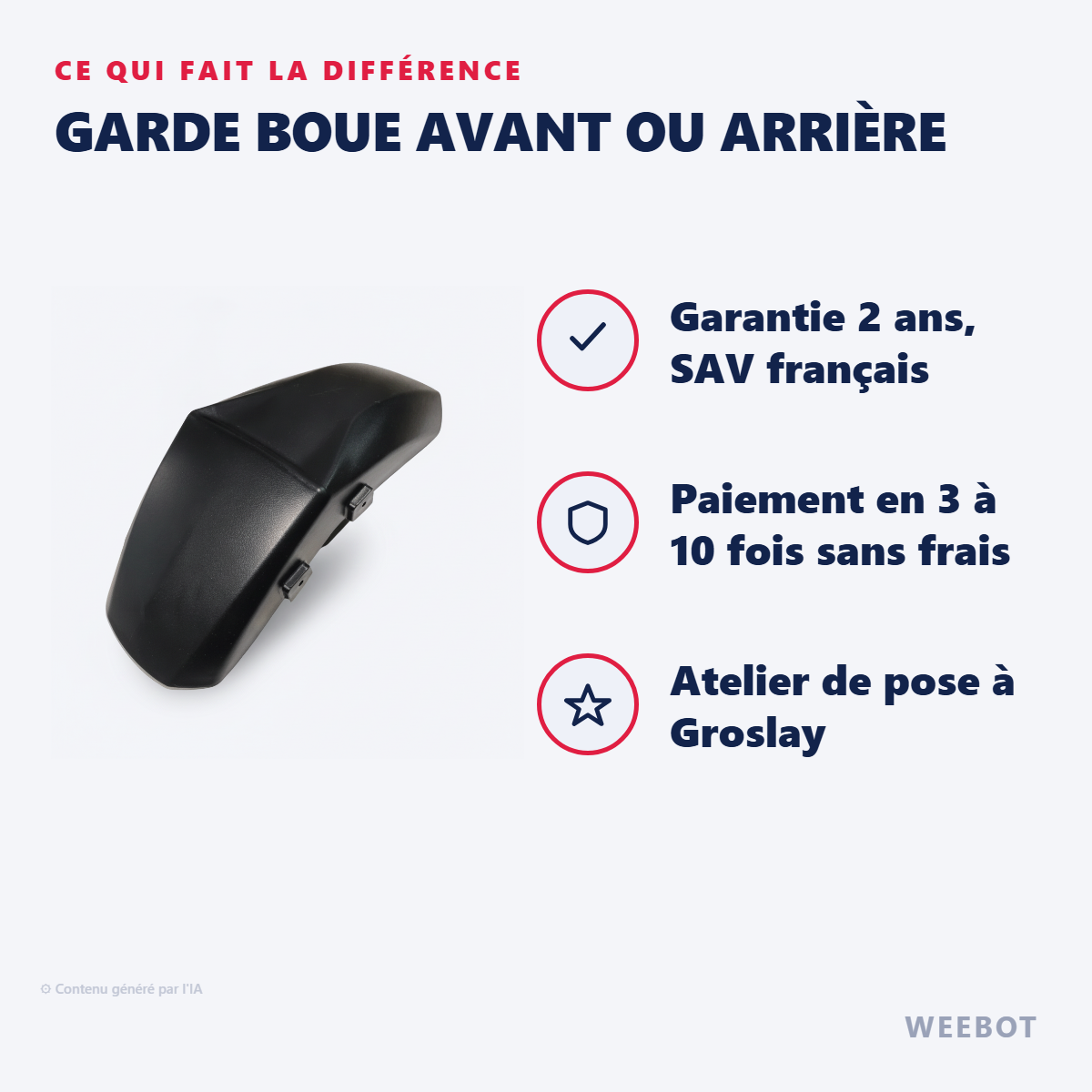 Garde Boue Avant ou Arrière : les points forts