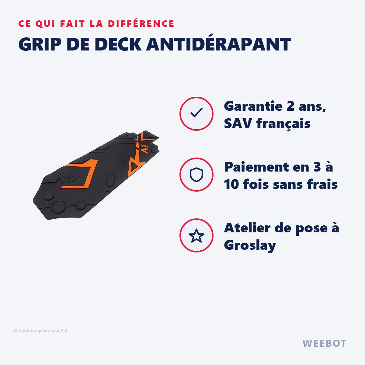 Grip de Deck Antidérapant : les points forts
