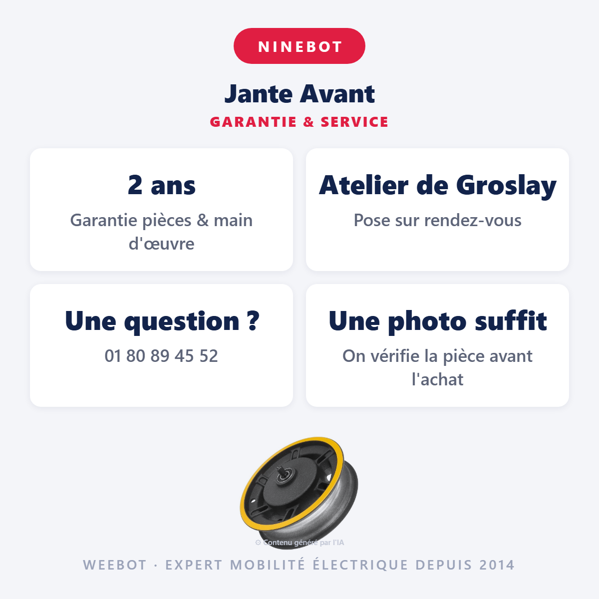 Jante Avant : garantie 2 ans et service après-vente