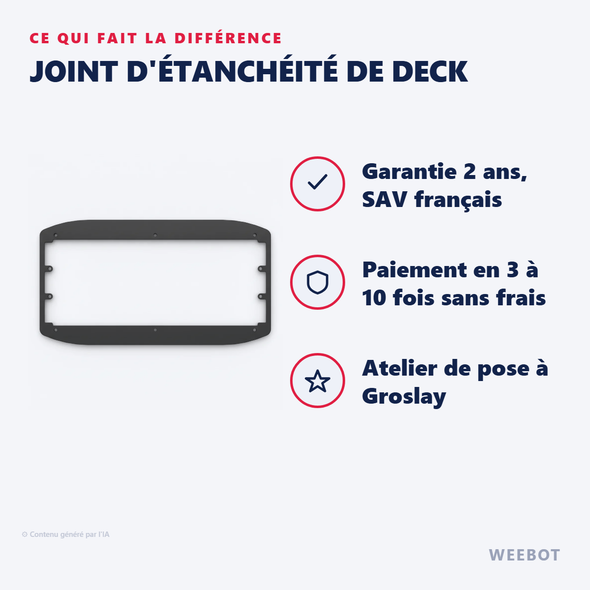 Joint d'Étanchéité de Deck : les points forts