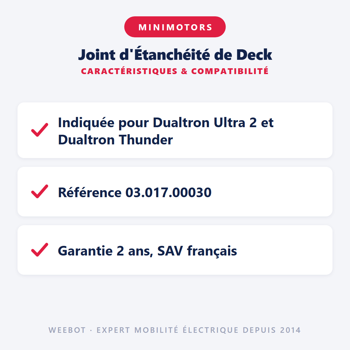 Joint d'Étanchéité de Deck : caractéristiques et compatibilité