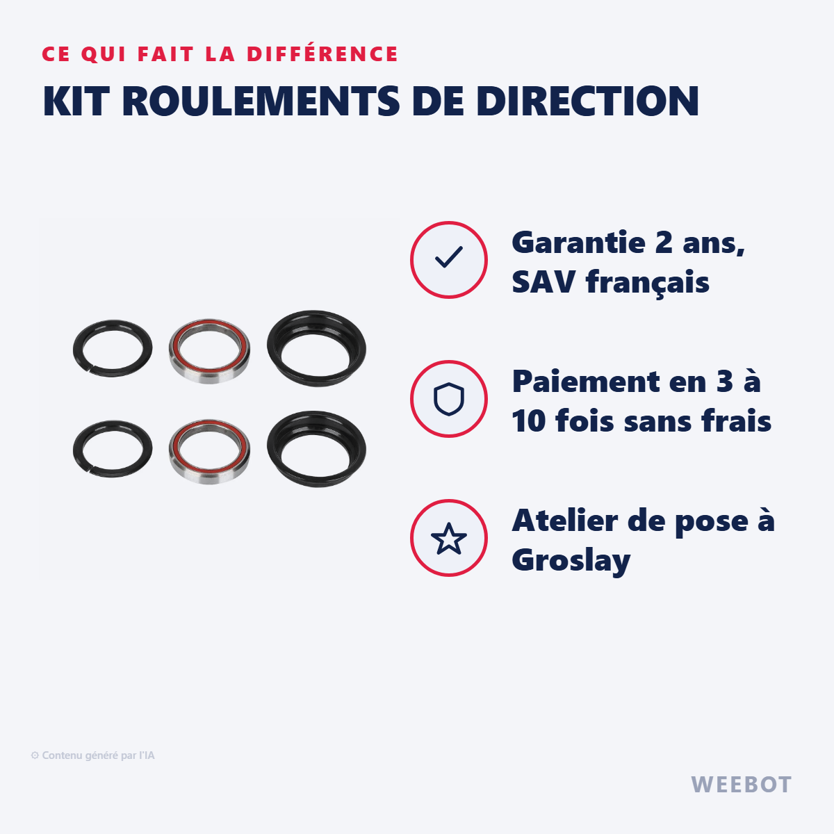 Kit Roulements de Direction : les points forts
