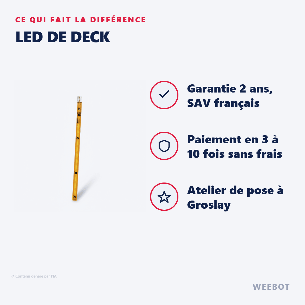 Led de Deck pour Trottinette Électrique Dualtron Spidermax - Weebot