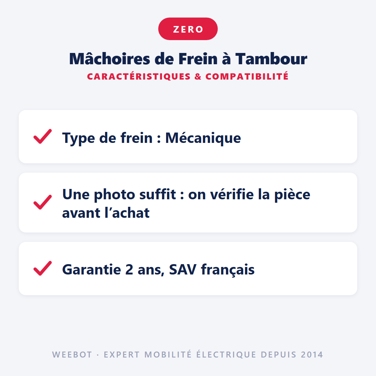 Mâchoires de Frein à Tambour : caractéristiques et compatibilité