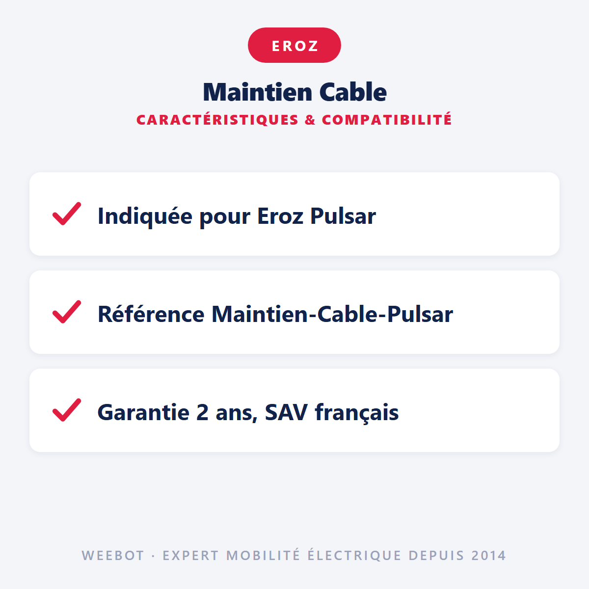 Maintien Cable : caractéristiques et compatibilité