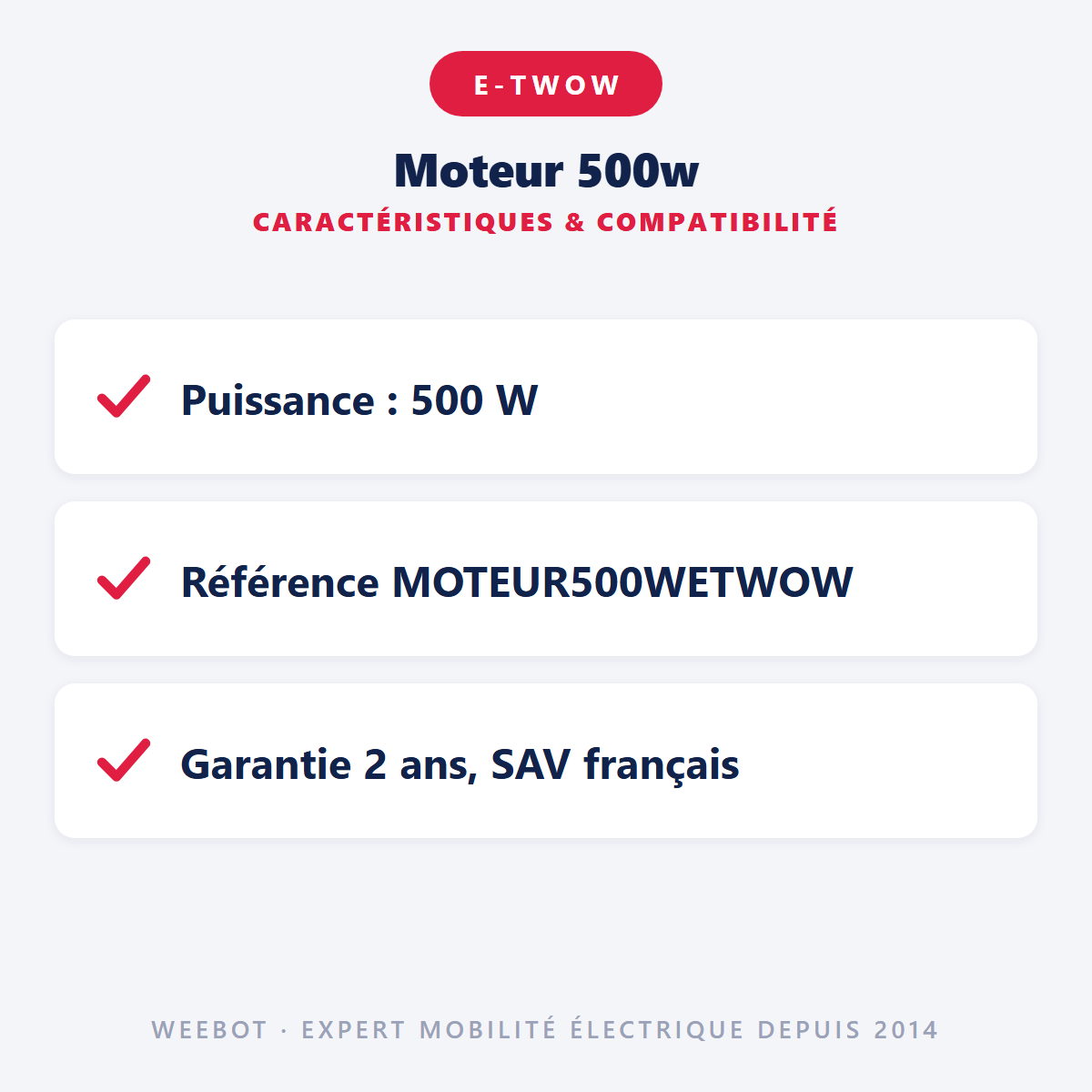 Moteur 500w : caractéristiques et compatibilité