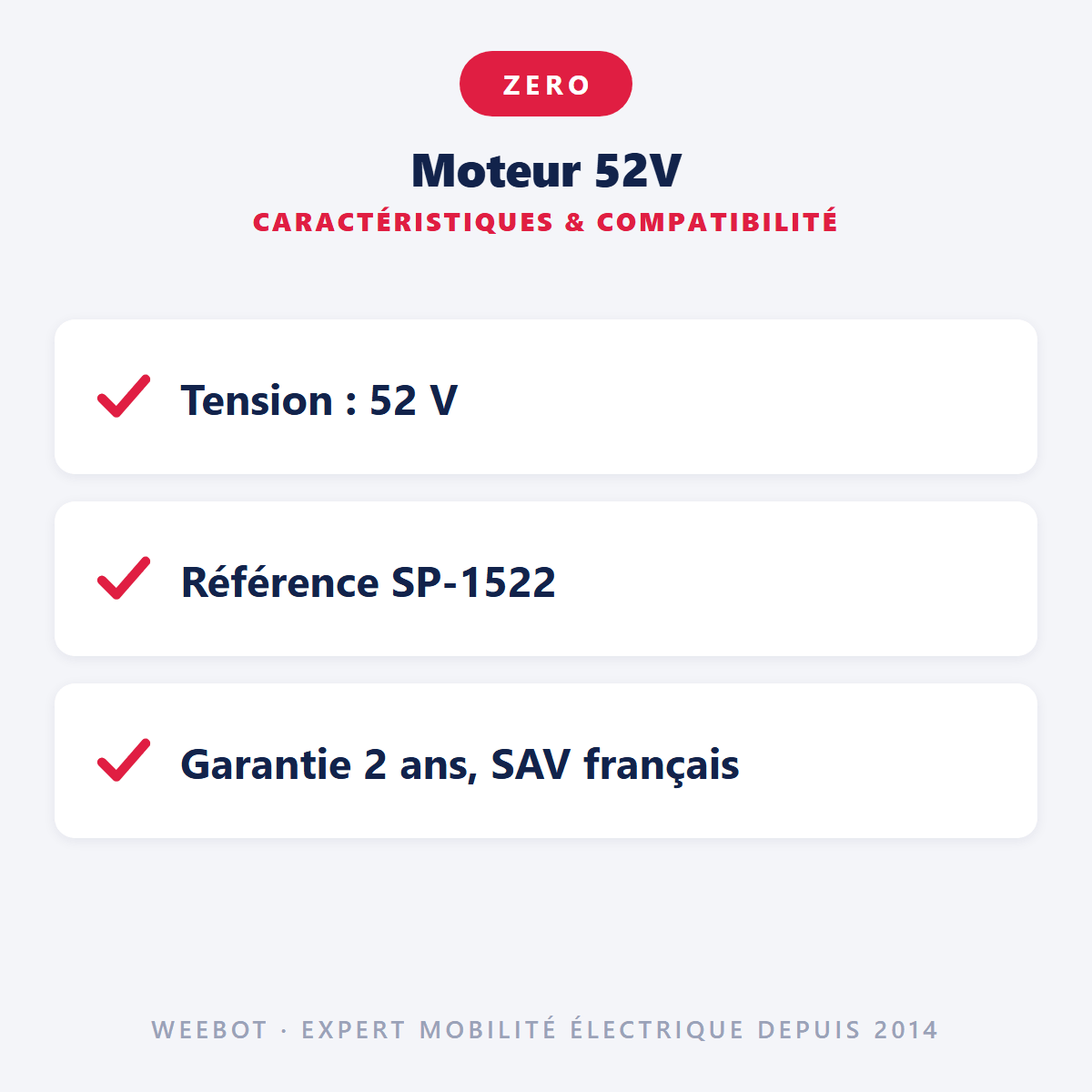 Moteur 52V pour Trottinette Électrique Z10X - Weebot