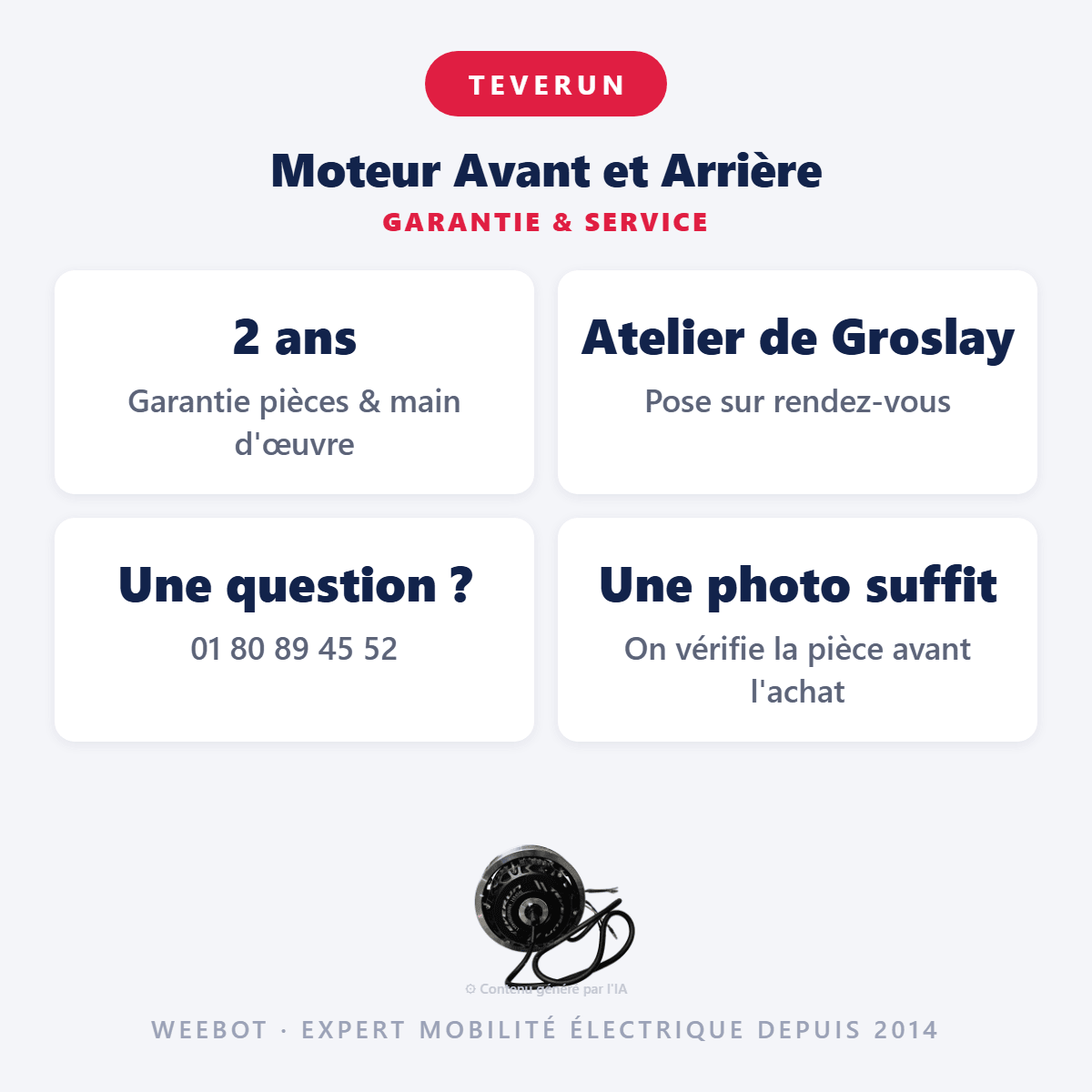 Moteur Avant et Arrière pour Trottinette Électrique Teverun Blade Ultra - Weebot